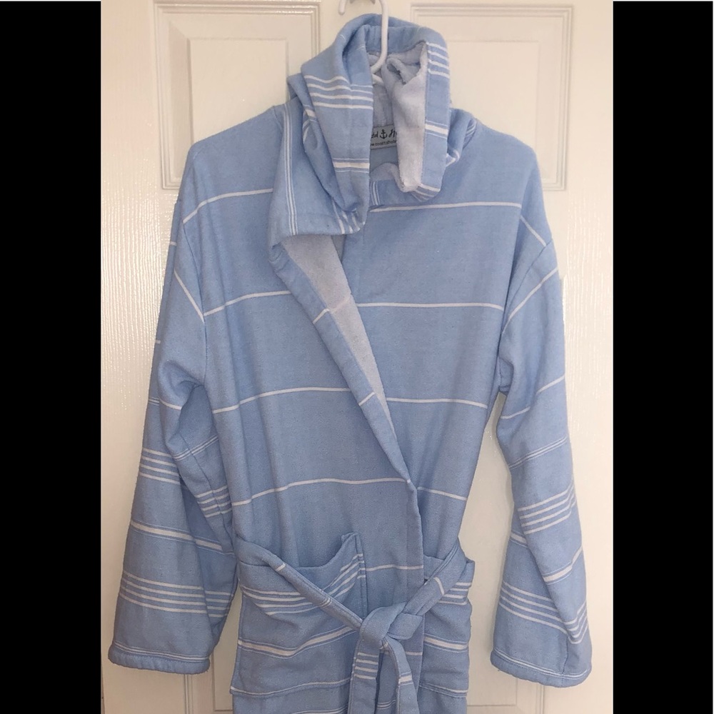 Bath Robe! Sky blue small/medium